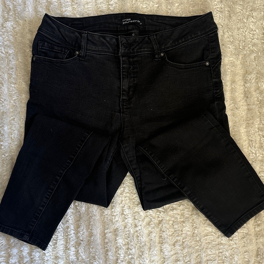 Black Straight Leg Jeans